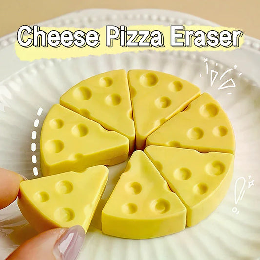 Cheese-Shaped Novelty Eraser Set – 7-Pack TPR School Erasers Novelty Eraser Set Oasis Select
