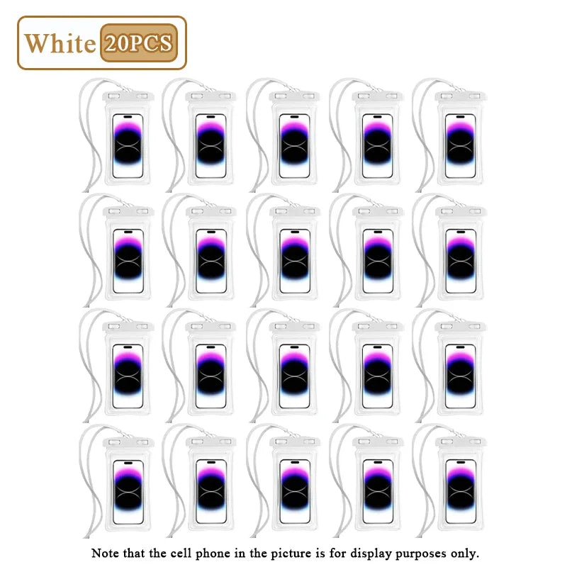 Waterproof Phone Pouch – Air Cushion Float & Touch Screen | 1–20 Pack