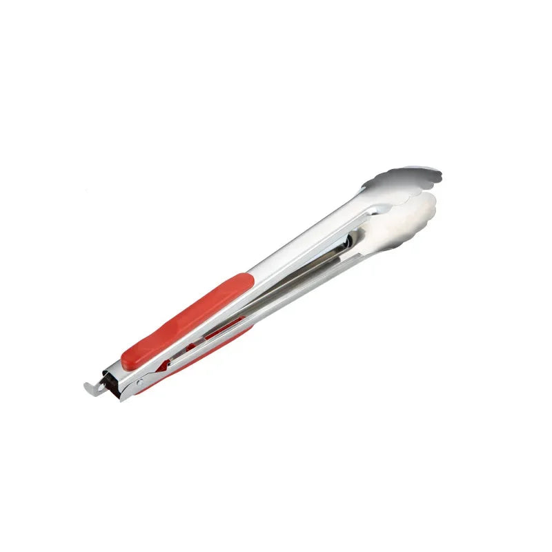 Silicone BBQ Tongs – Stainless Steel Kitchen Grill Tongs
