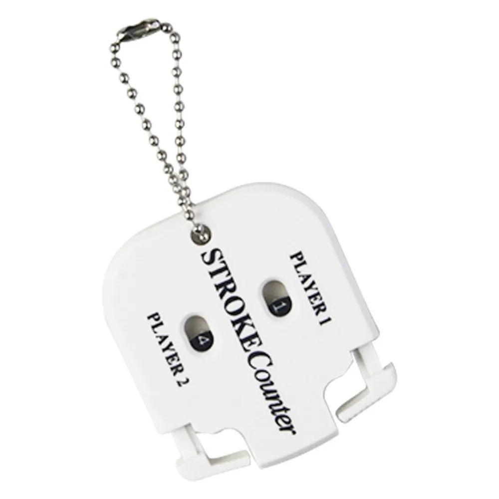 Mini Portable Golf Shot Count Putter Score Counter With Two Digits Scoring Easy Return To Zero Golf Accessories With Key Chain Peaceful Pleasures Health and Wellness white