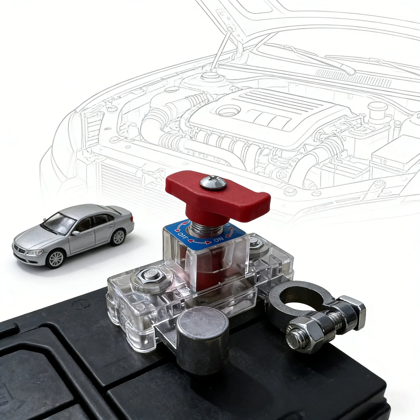 Car Battery Cut Off Switch 12V/24V Universal Disconnect