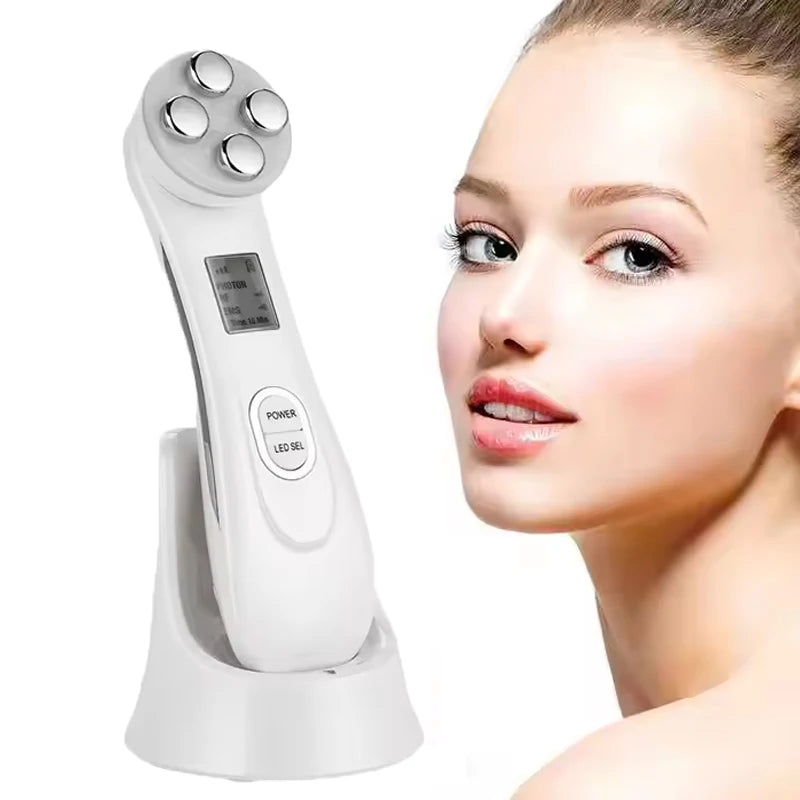 Promotion High Frequency Facial Beauty Machine 5 in 1 Facial Massager Microcurrent Rechargeable Facial Frequency Wand Peaceful Pleasures Health and Wellness