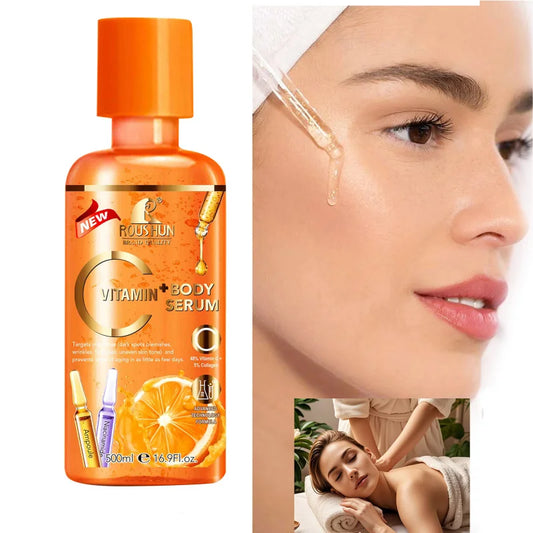 ROUSHUN Vitamin C Body Serum 500ml – Hydrating & Brightening Vitamin C Body Serum Oasis Select