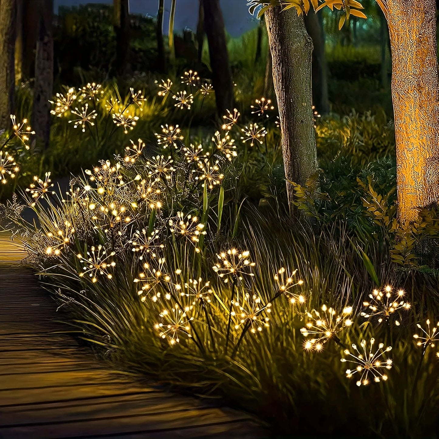 Solar Dandelion Fairy Firework String Lights for Garden & Party