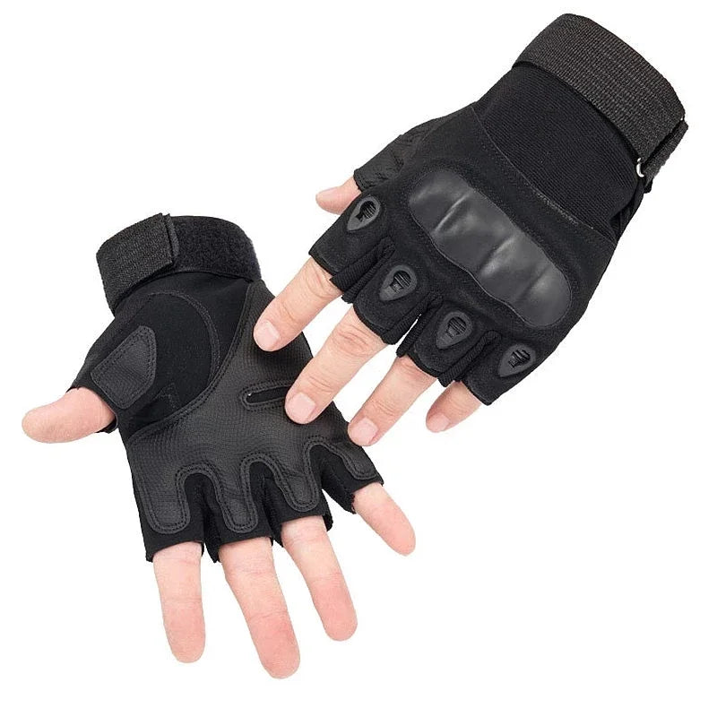 Tactical Hard Knuckle Fingerless Gloves – Combat & Shooting
