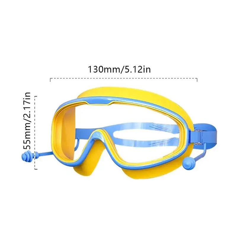 Kids Anti-Fog Swim Goggles | Big Frame HD Swimming Glasses Kids Swim Goggles Peaceful Pleasures Health and Wellness