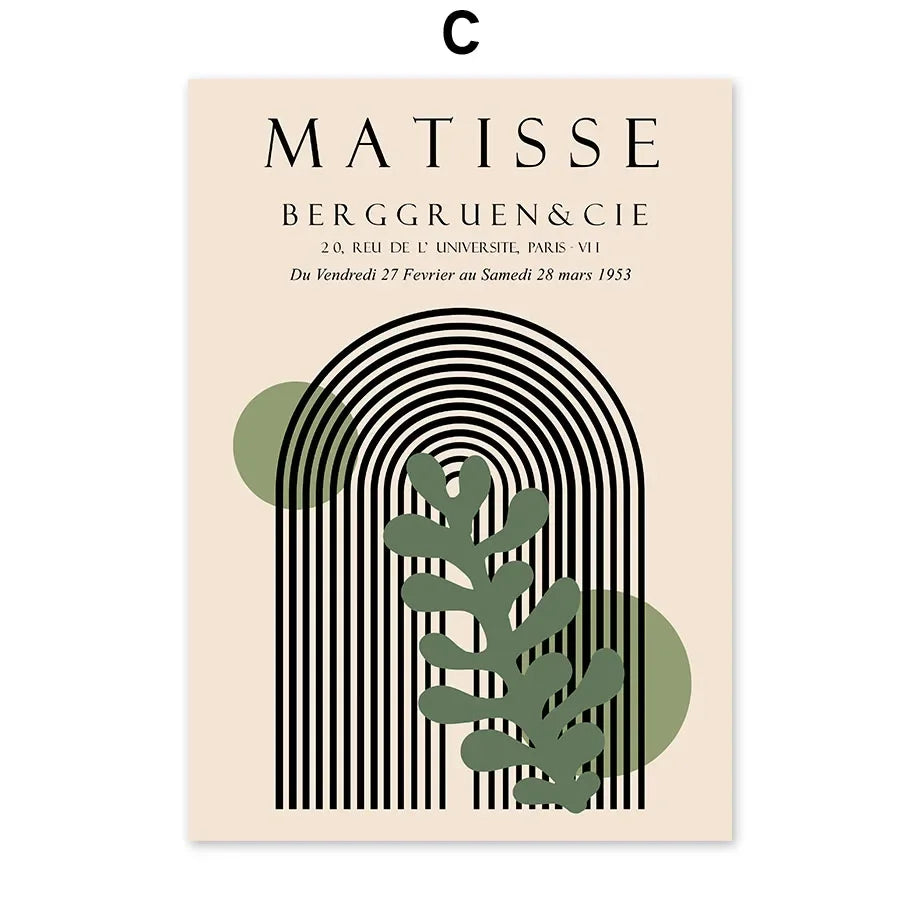 Abstract Matisse Bauhaus Picasso Exhibition Modern Wall Art Prints Canvas Painting Posters Wall Pictures For Living Room Deco Peaceful Pleasures Health and Wellness C 50x70cm Unframed