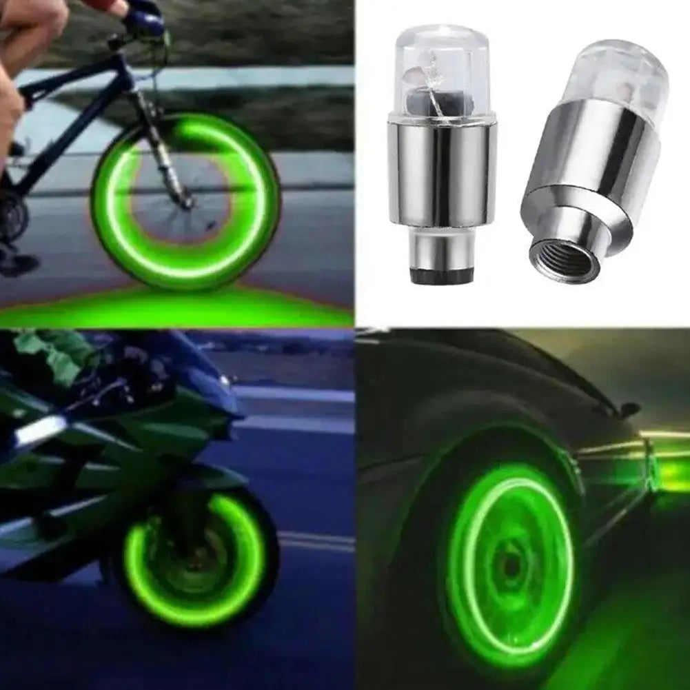 2pcs Motorcycle Bike Wheel Lights Luminous Tire Colorful gas nozzle lamp Universal Led Waterproof Car Accessories Wheel Light Peaceful Pleasures Health and Wellness