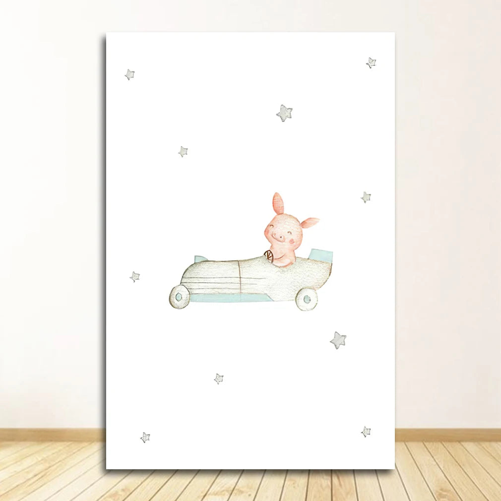 nursery print art decor paintings canvas livingroom Wall pictures for girls baby boy decoration bedroom poster animal Elephant Peaceful Pleasures Health and Wellness 0838XX13 20x30cm Unframed