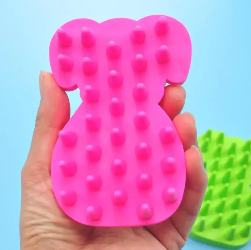 Silicone Pet Grooming Brush – Dog & Cat Massage Bath Comb