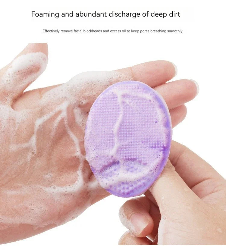 Silicone Face Wash Brush Clean Pores Baby Shampoo Brush Baby Bath Brush Soft Hair Round Shampoo Comb Home Use Peaceful Pleasures Health and Wellness
