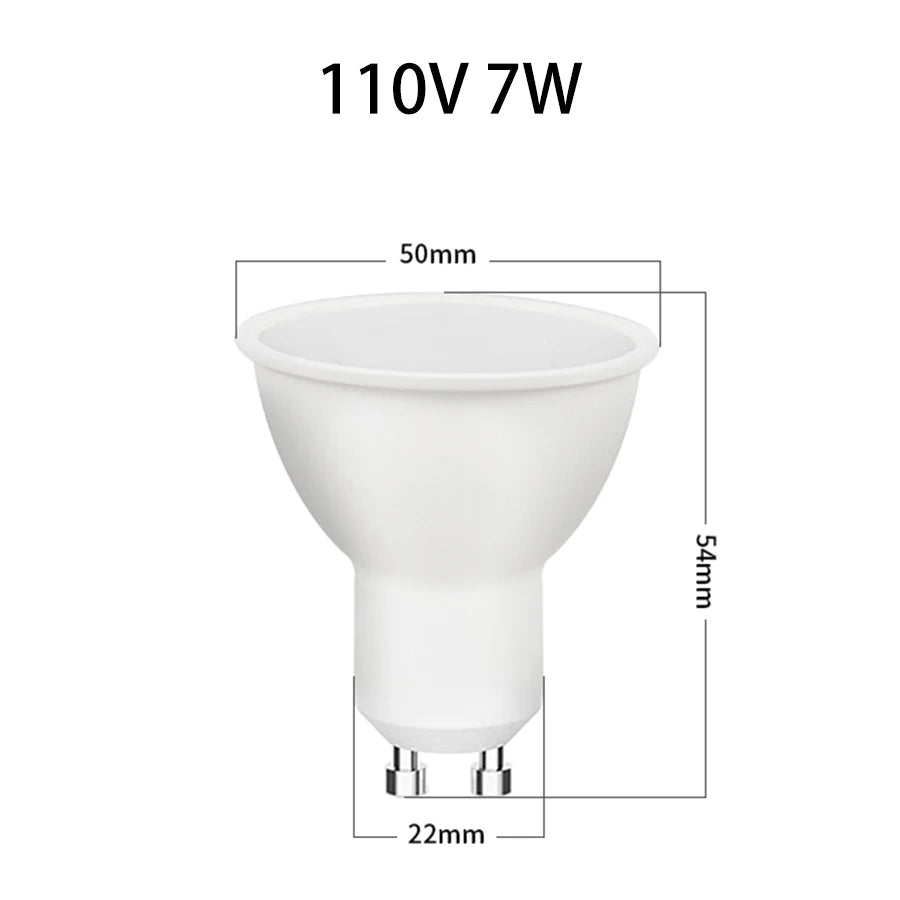 220V 110V 5W 7W 9W Tuya Smart WiFi GU10 LED Bulb GU10 Spotlight Alexa Lamp Smart Life App Google Assistant Alice Voice Control Peaceful Pleasures Health and Wellness 110V 7W Yes
