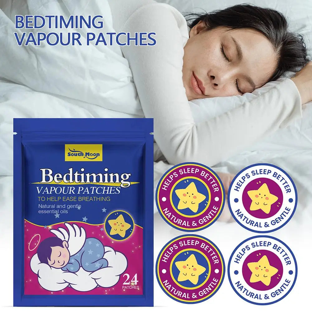 24Patches Sleep Patch Natural Sleep Aid Patch Sleeping Sticker for Adults Improve Sleep Cycle Nighttime Body Care Peaceful Pleasures Health and Wellness