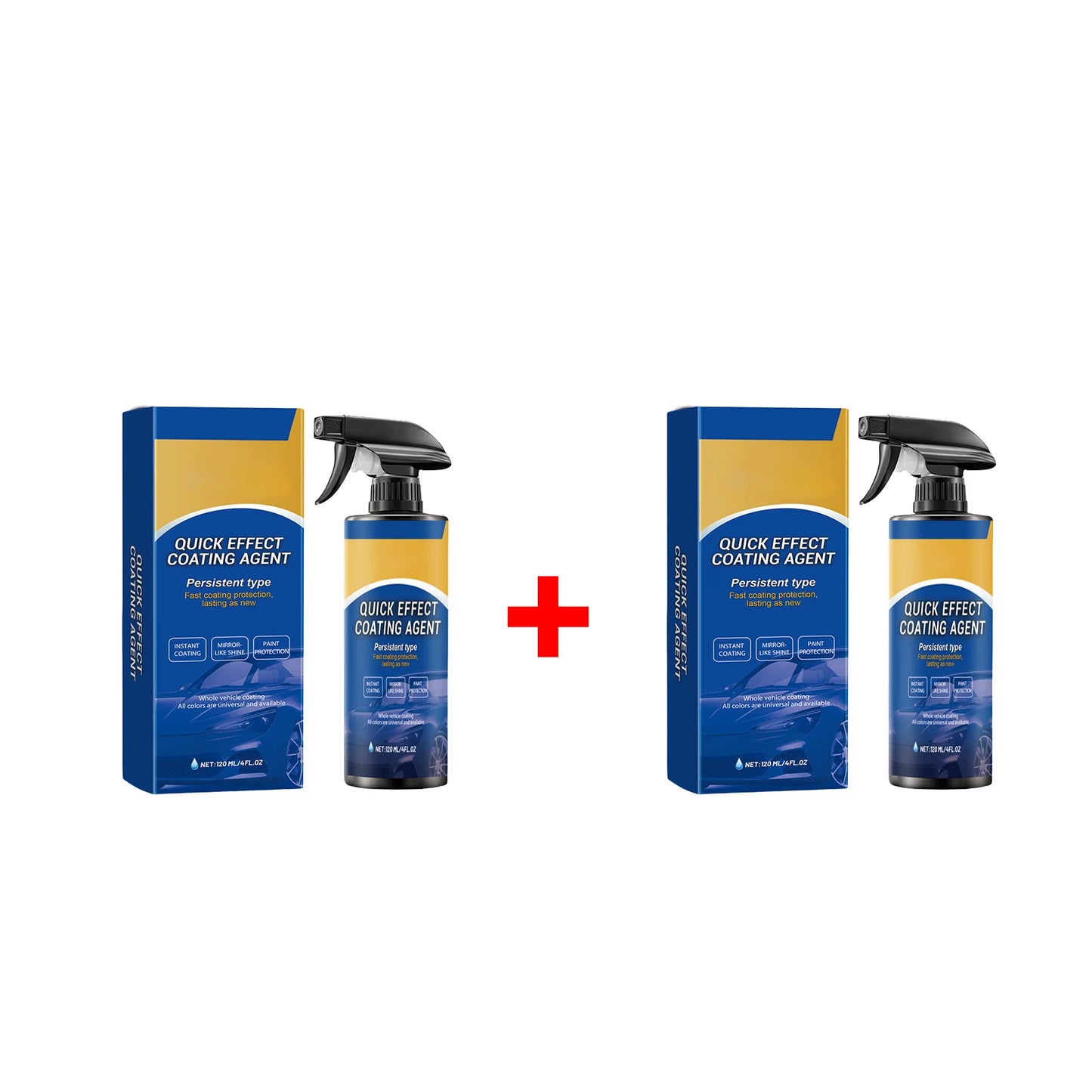 Coating Spray Quick-Dry Restores Glossy Quick Effect Coating Agent High Gloss Long Lasting Paint Protection Car Care Peaceful Pleasures Health and Wellness 2pcs