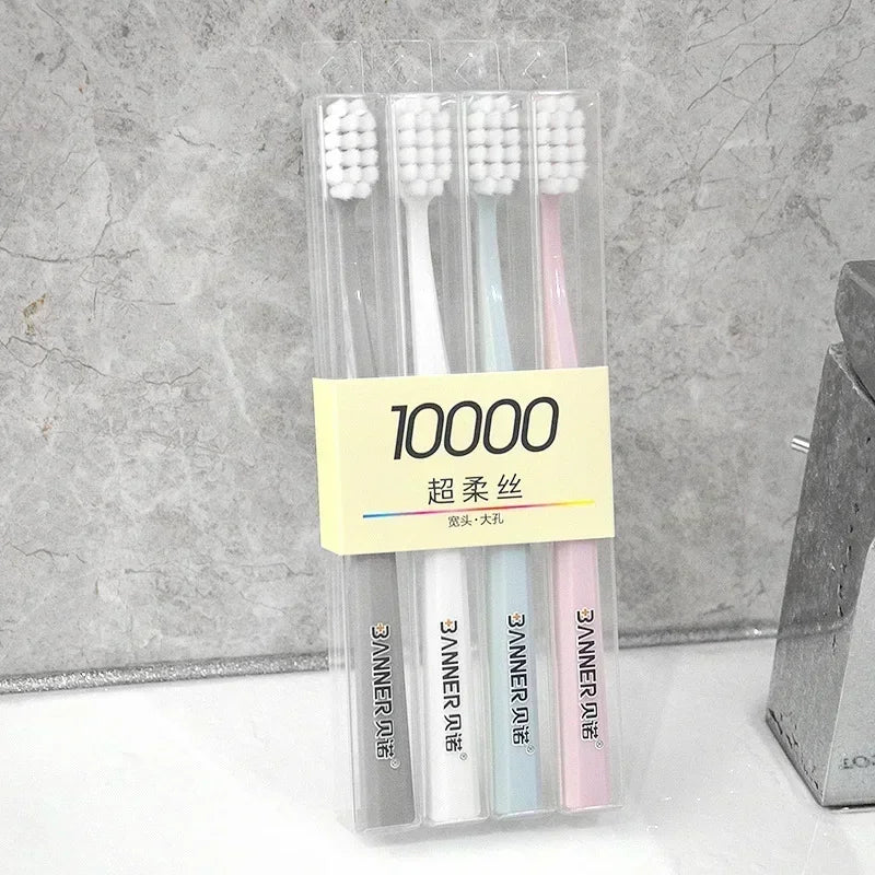 Tooth Care Oral Hygien Supplies, 4Pcs/set Small Head Soft Bristle Toothbrush for Family Travel Peaceful Pleasures Health and Wellness