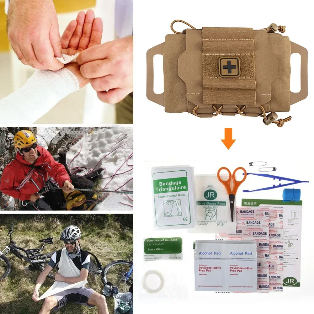 Tactical First Aid Kit Outdoor Hunting Bag Pouch IFAK Kits MOLLE Medical Pouch Rapid Deployment First-aid Survival Kit Peaceful Pleasures Health and Wellness