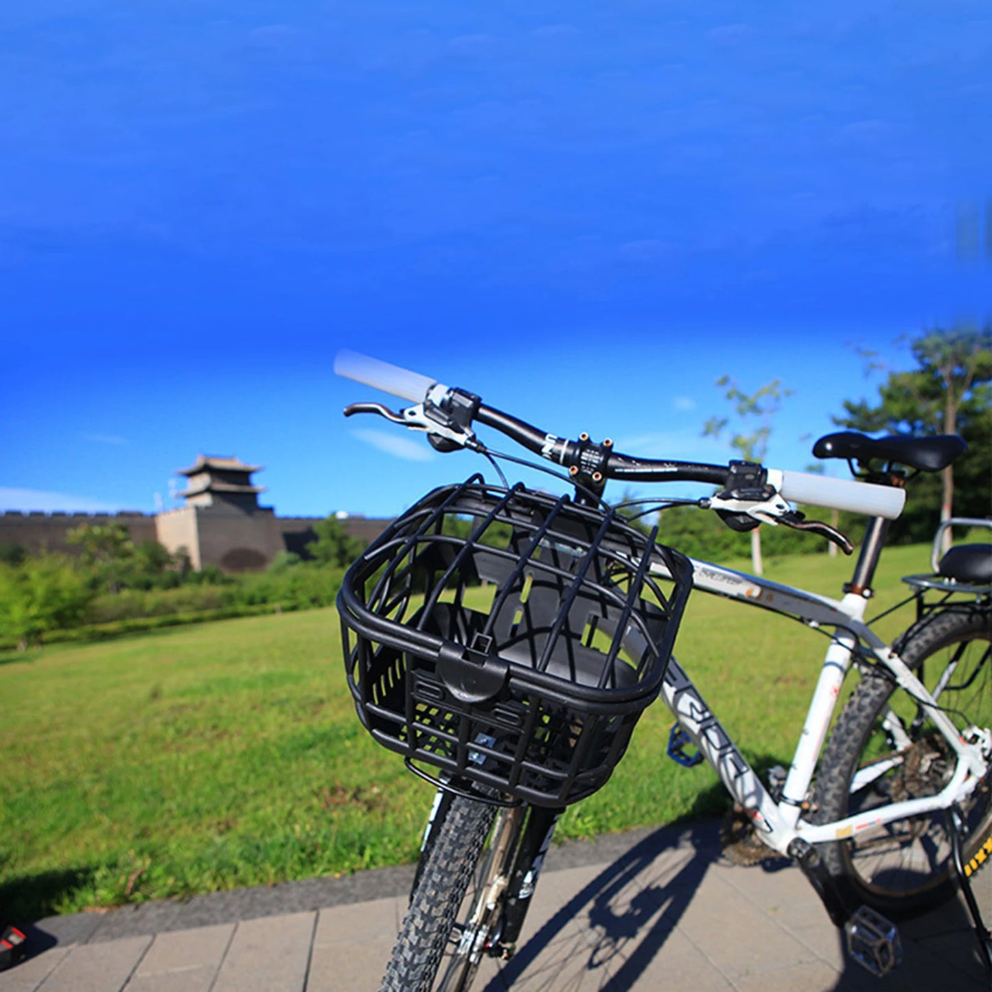 Large Bicycle Back Basket Cart Easy to Install & Sturdy Bicycle Baskets for Adult Women/Men Use Peaceful Pleasures Health and Wellness