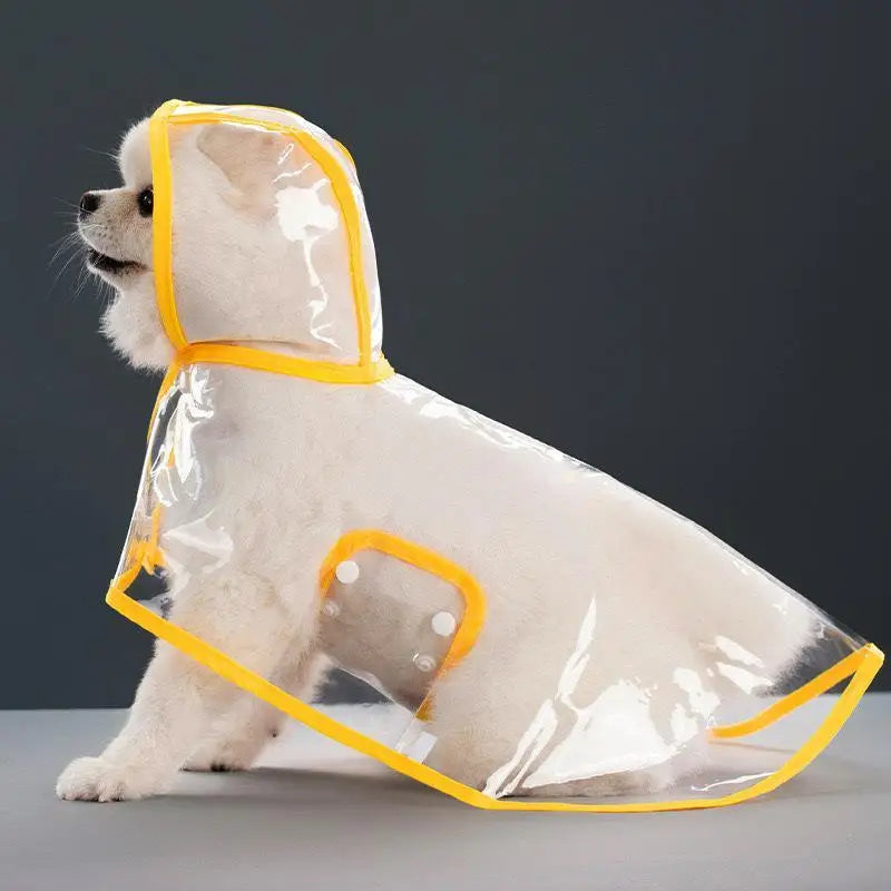Transparent Waterproof Dog Raincoat XS–4XL | Clear PVC Pet Coat