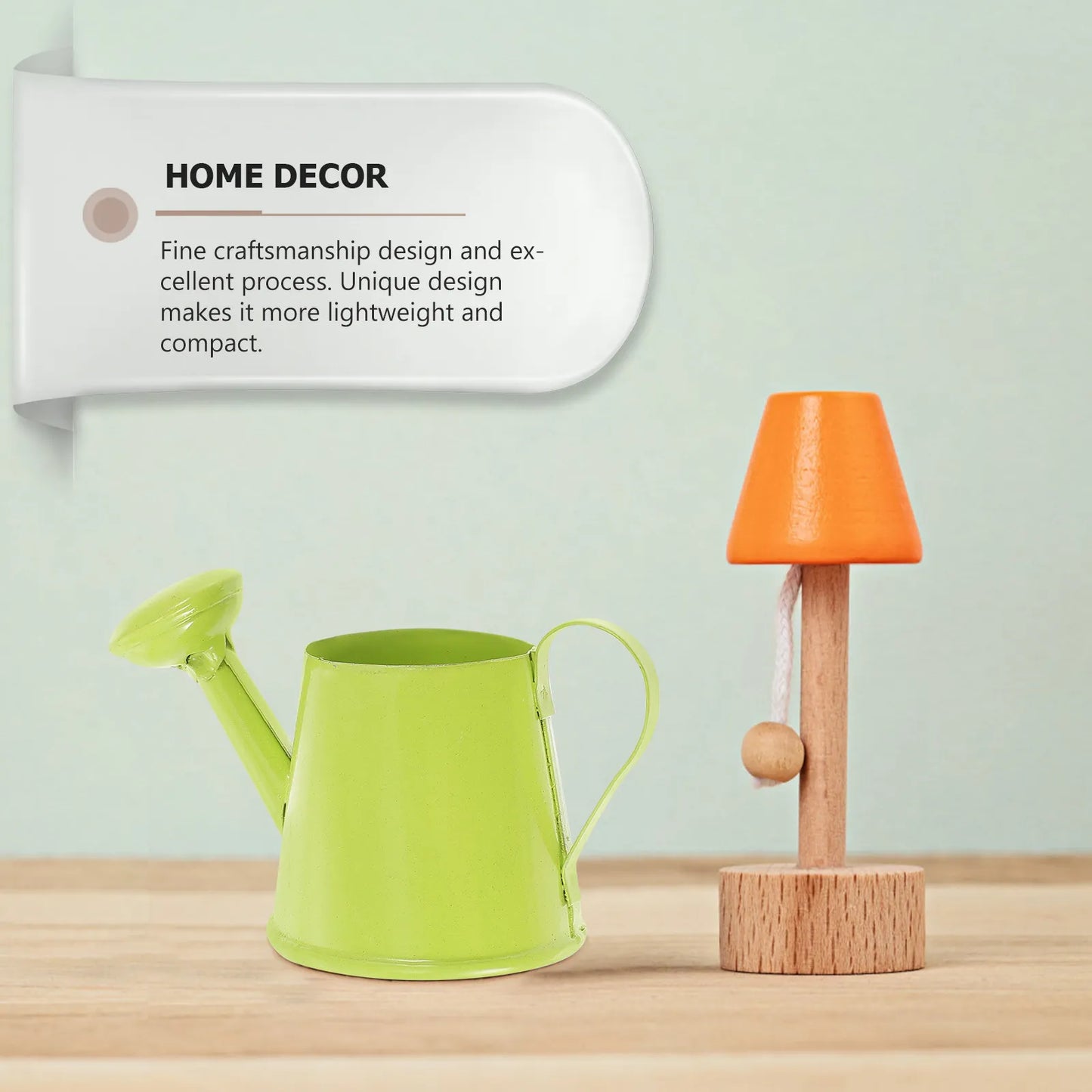 6Pcs Mini Kettle Decor Candy Hue Fine Craftsmanship Simulation Kettle for Dollhouse Miniature Decoration Desk Home Decor Peaceful Pleasures Health and Wellness Default Title