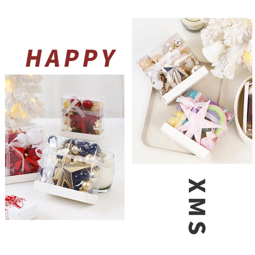 40-Piece Macaron Pastel Christmas Ball Ornaments | Holiday Decor