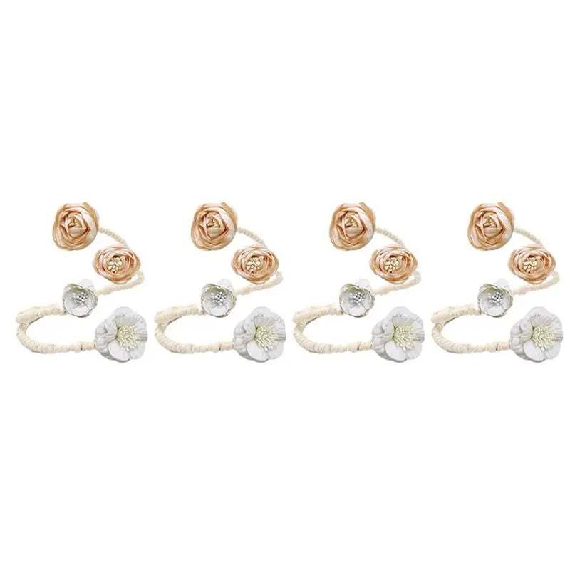 A36T-Flower Curtain Tie Curtain Buckle Versatile Living Room Punch-Free Tie Rope Suitable For A Variety Of Styles Peaceful Pleasures Health and Wellness Champagne