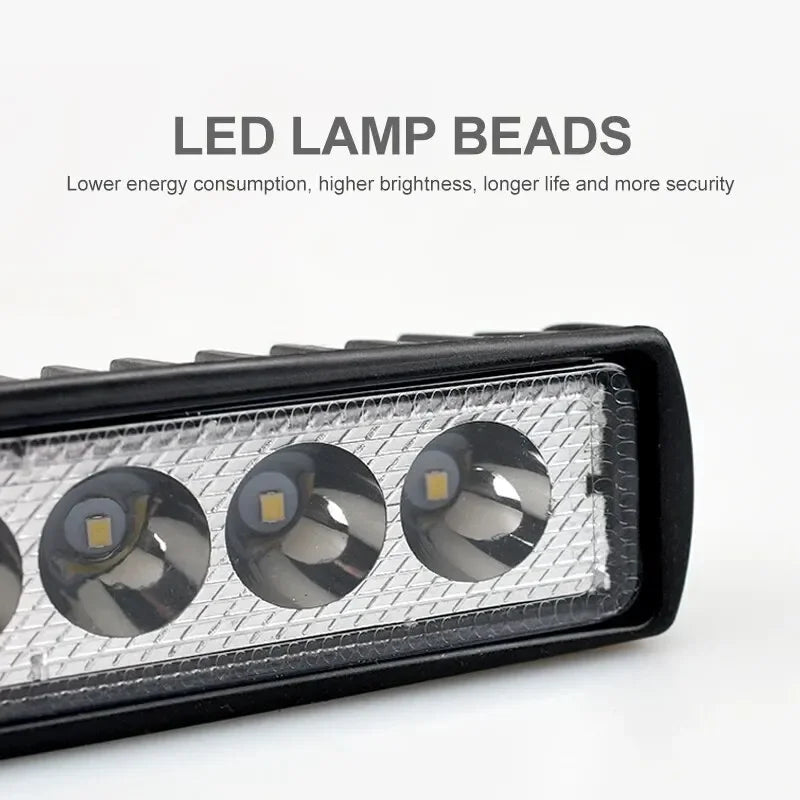 6 LED Car Work Light High Bright Spotlight Universal Offroad Automobile Truck Driving Fog Headlights DRL Driving Lamp 12V Peaceful Pleasures Health and Wellness