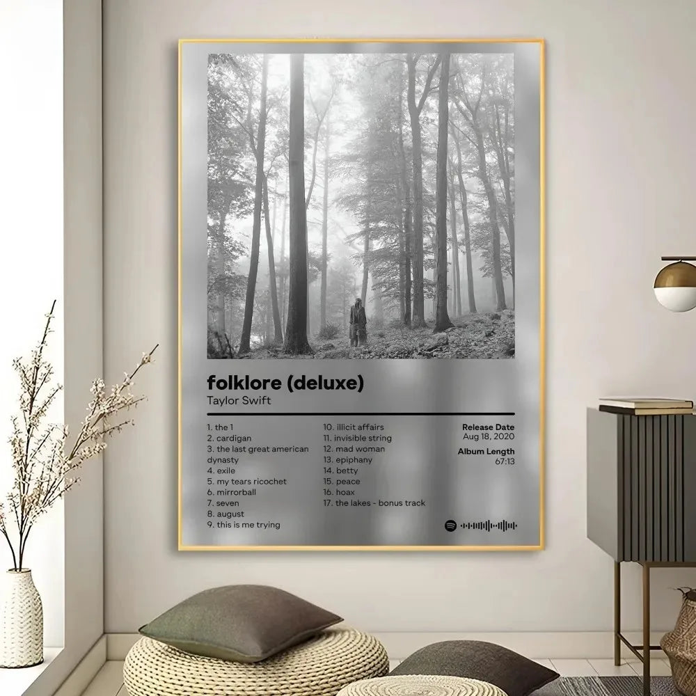 Taylor Swift Album Canvas Wall Art Poster | Evermore Speak Now