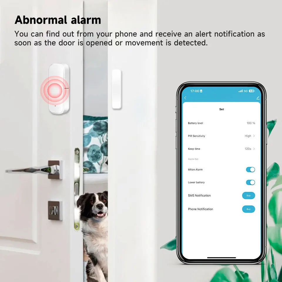 Tuya Zigbee Door Window Sensor Wireless Door Open Closed Detector Smart Home Alarm Security Protection for Home Assistant Peaceful Pleasures Health and Wellness
