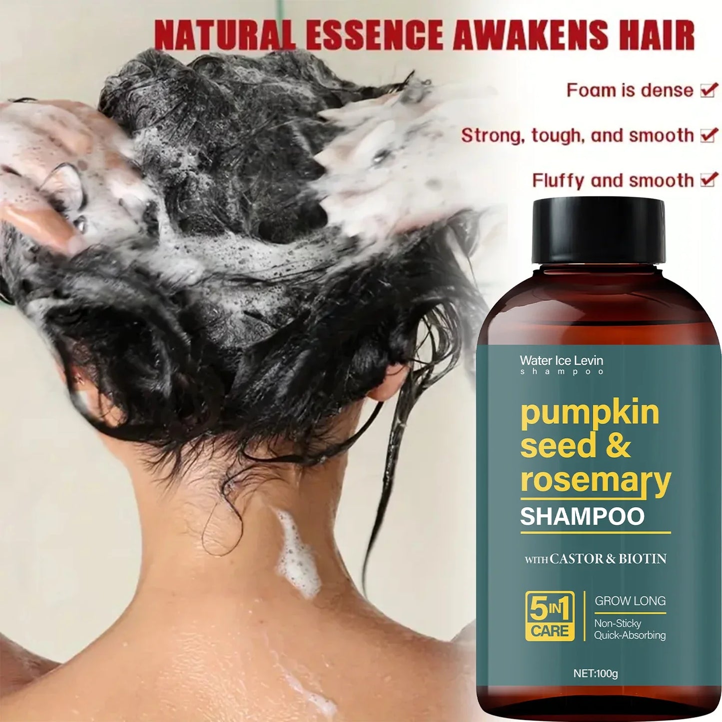 Pumpkin Seed & Rosemary Hair Growth Shampoo | Castor Oil & Biotin