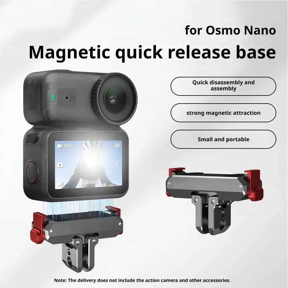Magnetic Quick-release Adapter Mount for DJI OSMO NANO Metal Foldable Dual-Claws Base Extension Bracket Camera Accessory Peaceful Pleasures Health and Wellness