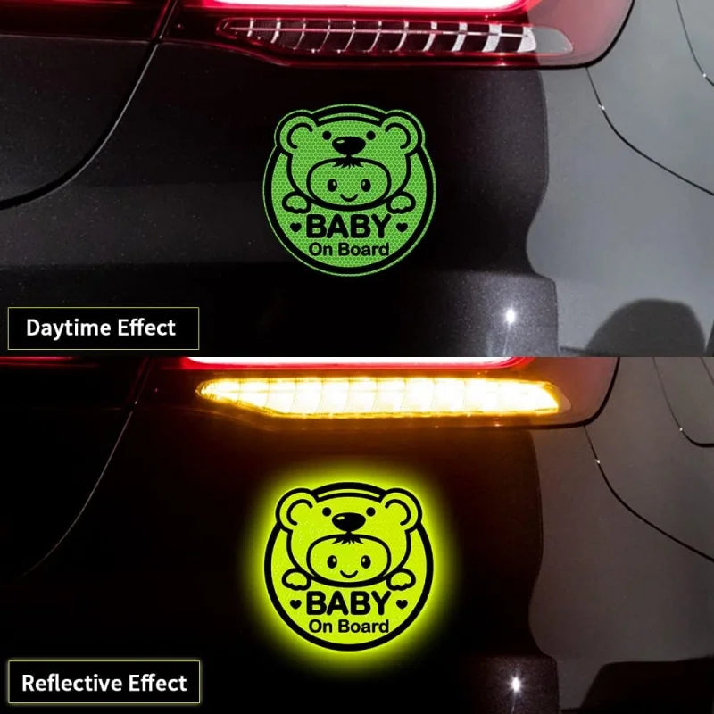 Reflective Kids on Board Car Sticker | Waterproof Safety Decal