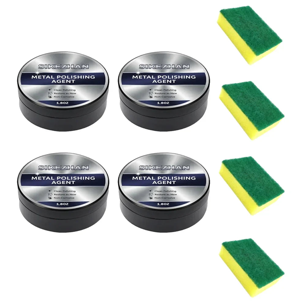 Metal Polishing Paste – Rust & Tarnish Remover with Sponge