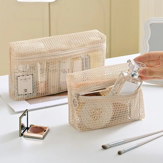 Mesh Travel Toiletry Bag – TSA Carry-On Clear Cosmetic Organizer Travel Toiletry Bag Peaceful Pleasures Health and Wellness
