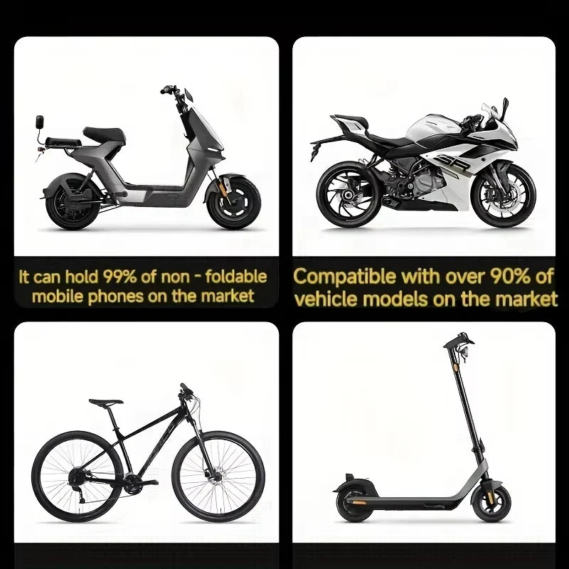 360° Bike & Motorcycle Phone Holder – Universal Non-Slip Mount