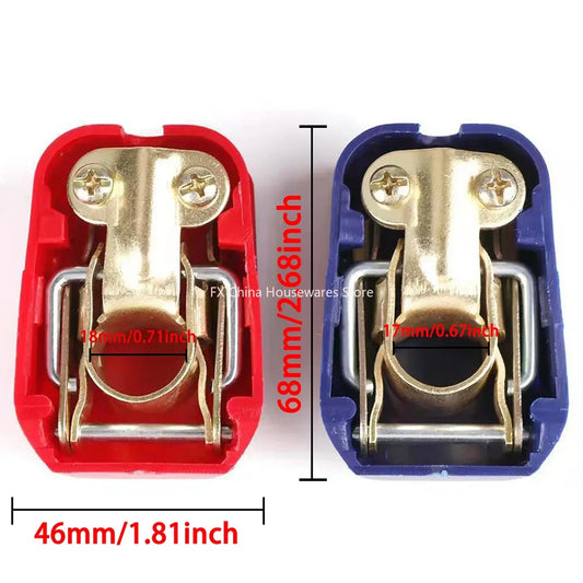 Battery Terminal Connectors Negative and Positive 1 Pair Plate Quick Release Car Connector Battery Clamps Top Post Clips Peaceful Pleasures Health and Wellness