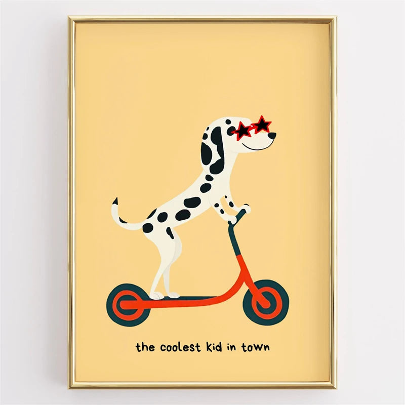 Minimalist Art Posters Colorful Trendy Animal Print Canvas Painting Eclectic Wall Art Picture for Living Room Home Decoration Peaceful Pleasures Health and Wellness T0097-29 35x45cm