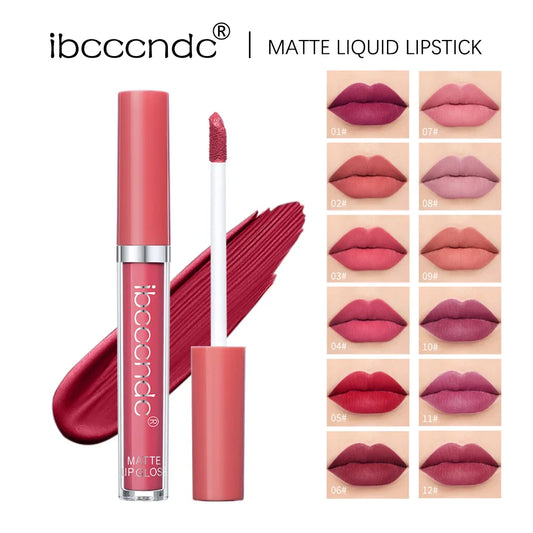 Matte Velvet Liquid Lipstick – Waterproof, Long-Lasting, 12 Shades Liquid Lipstick Oasis Select