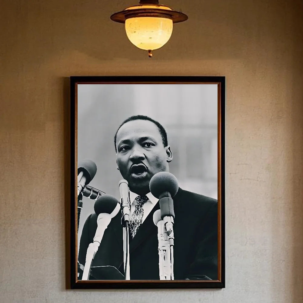Martin Luther King Jr. HD Waterproof Wall Poster – PVC Decor Wall Art Poster Peaceful Pleasures Health and Wellness z6 15X20cmNoframe