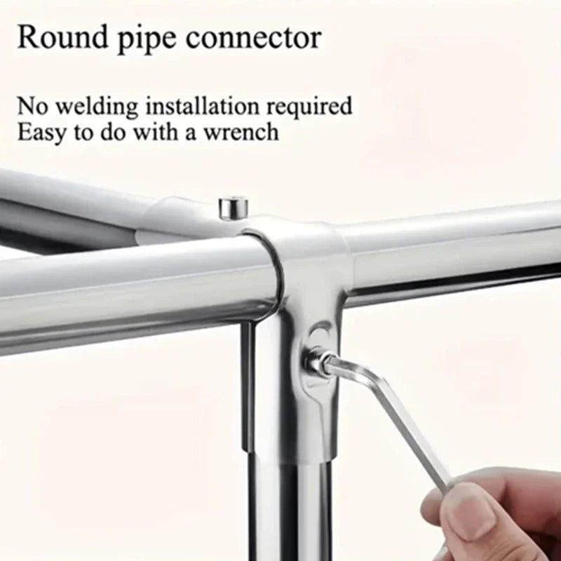 25mm Metal Tube Connectors 5/10 Pack | Pipe & Rod Support