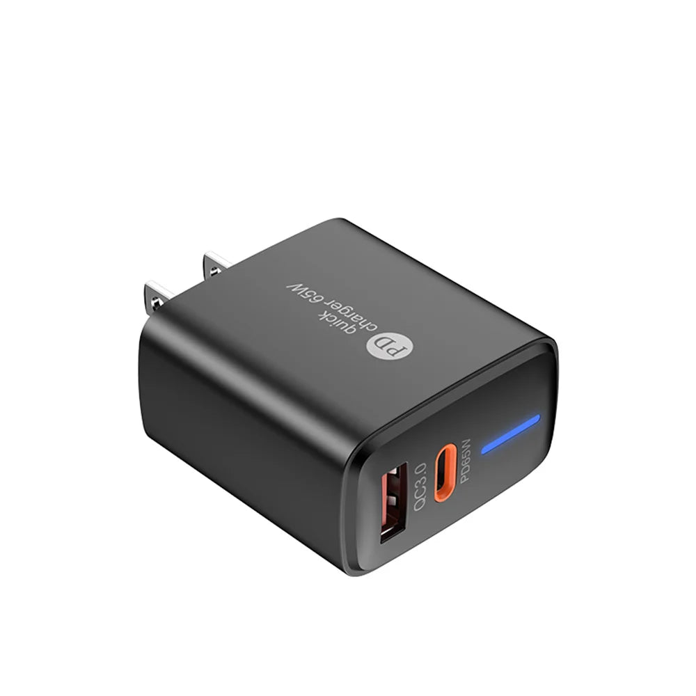 65W USB-C PD 3.0 Fast Charging Wall Adapter | Multi-Port