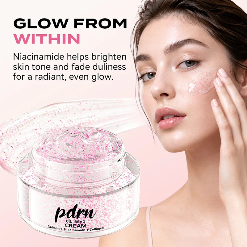 Pdrn Salmon Oil Bead Face Cream Collagen Niacinamide Hydrating Moisturizer Even Skin Tone Repair Dry Skin Facial Skin Care Cream Peaceful Pleasures Health and Wellness