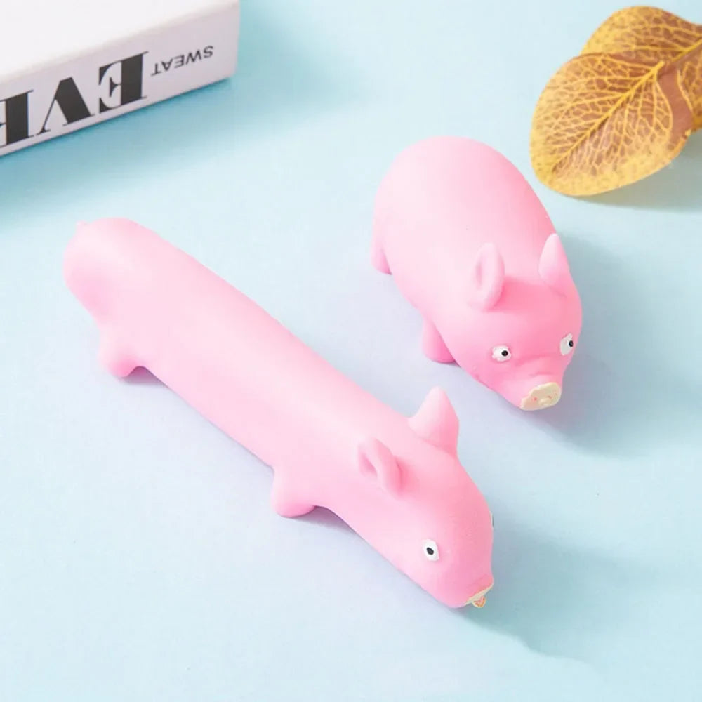 Kawaii Pink Pig Squishy Toy – Fidget Figurine & Party Favour