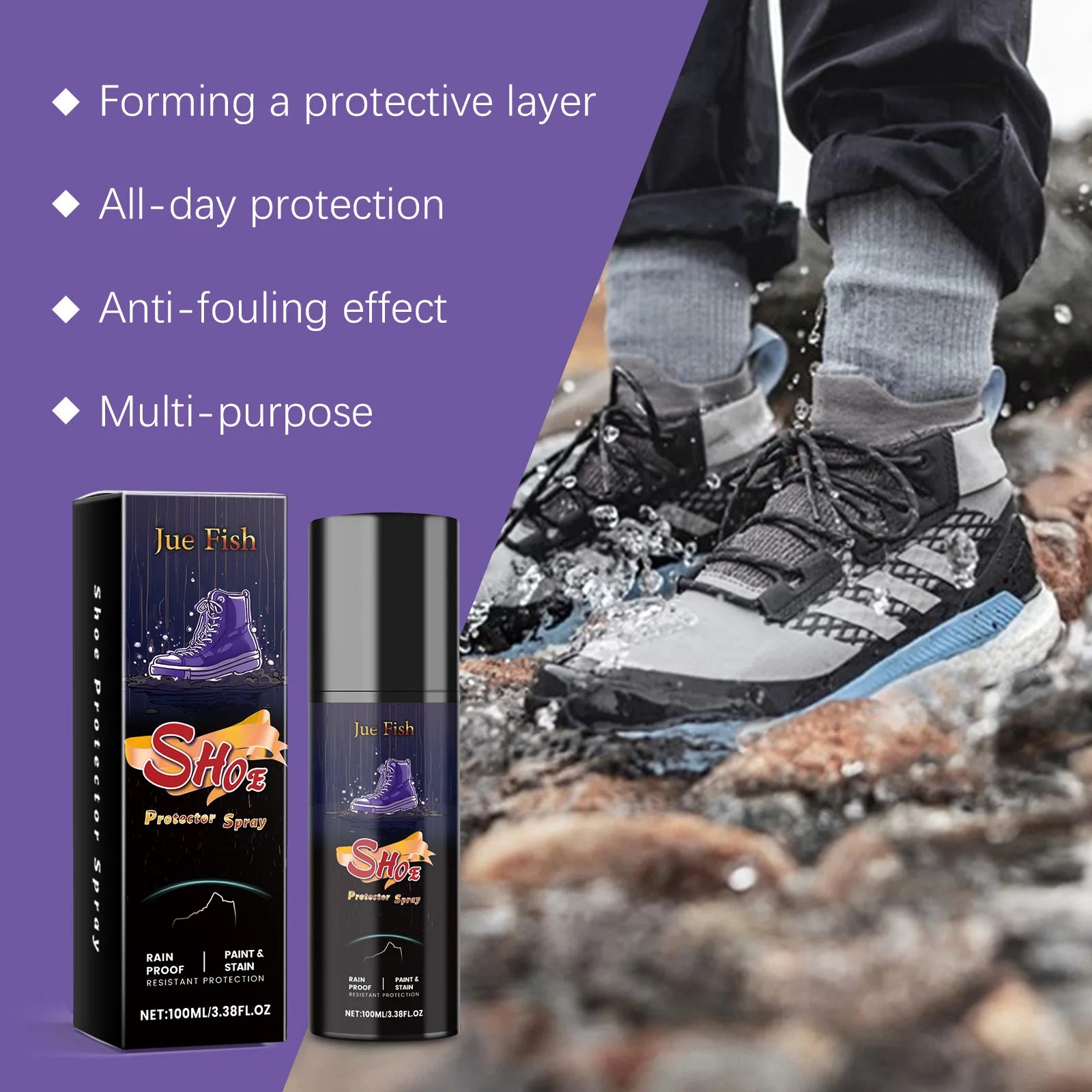 100ml Waterproof Shoe Protector Spray | Suede Canvas Sneakers Shoe Protector Spray Peaceful Pleasures Health and Wellness