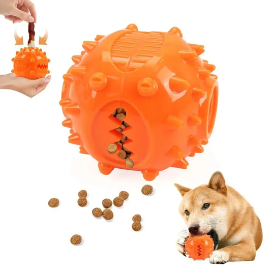 Dog Treat Dispensing Ball – Interactive Chew & Dental Toy Dog Treat Toy Peaceful Pleasures Health and Wellness