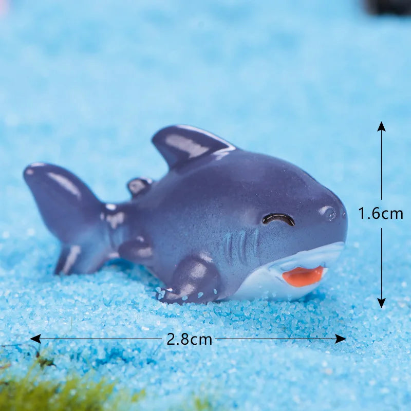 1pc Marine Animal Shark Whale Sea Fish Model Bonsai Figurine Miniature Fairy Garden Decoration DIY Accessories Home Decor Peaceful Pleasures Health and Wellness 14
