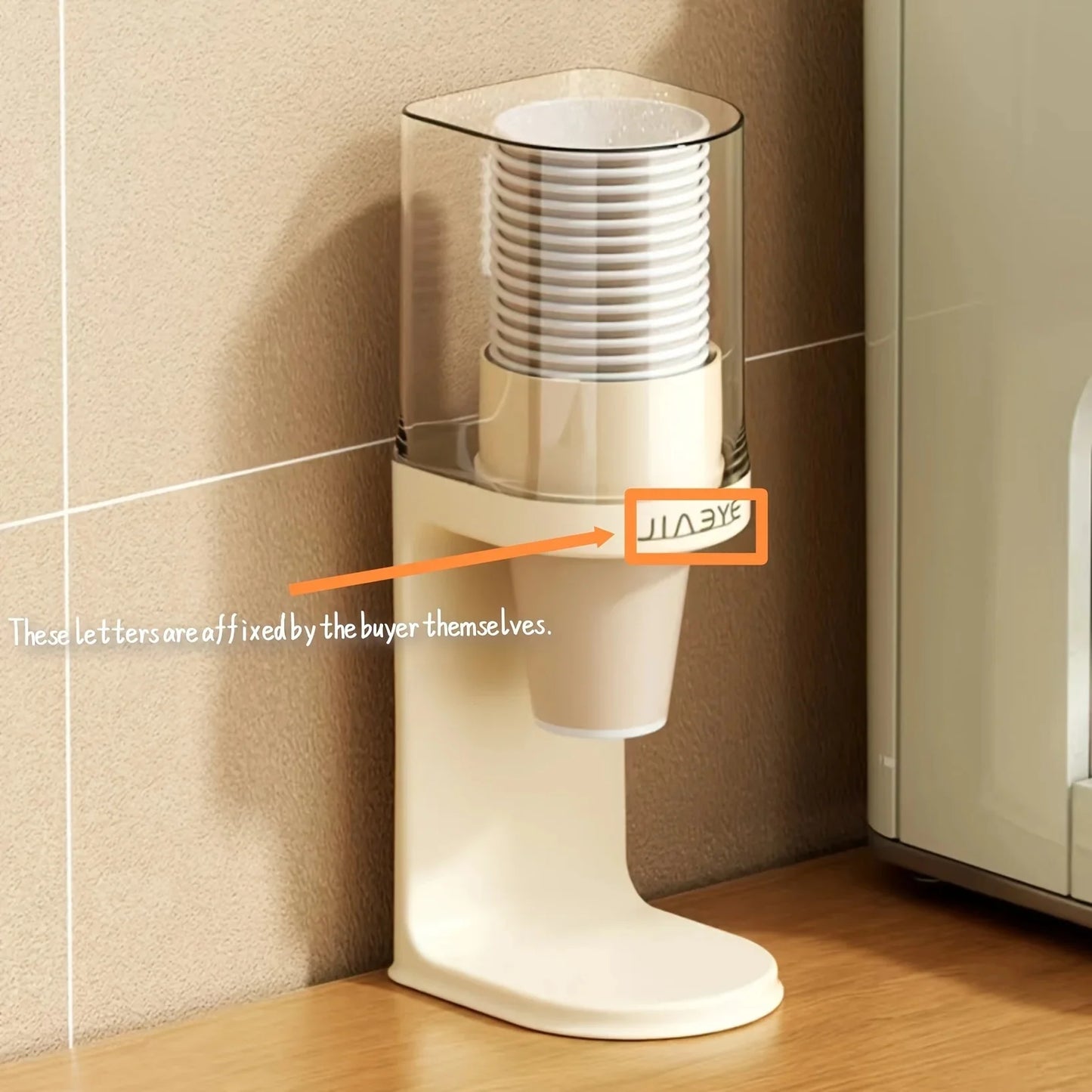 Pull-Type Cup Dispenser for Water Cooler & Bathroom | Plastic