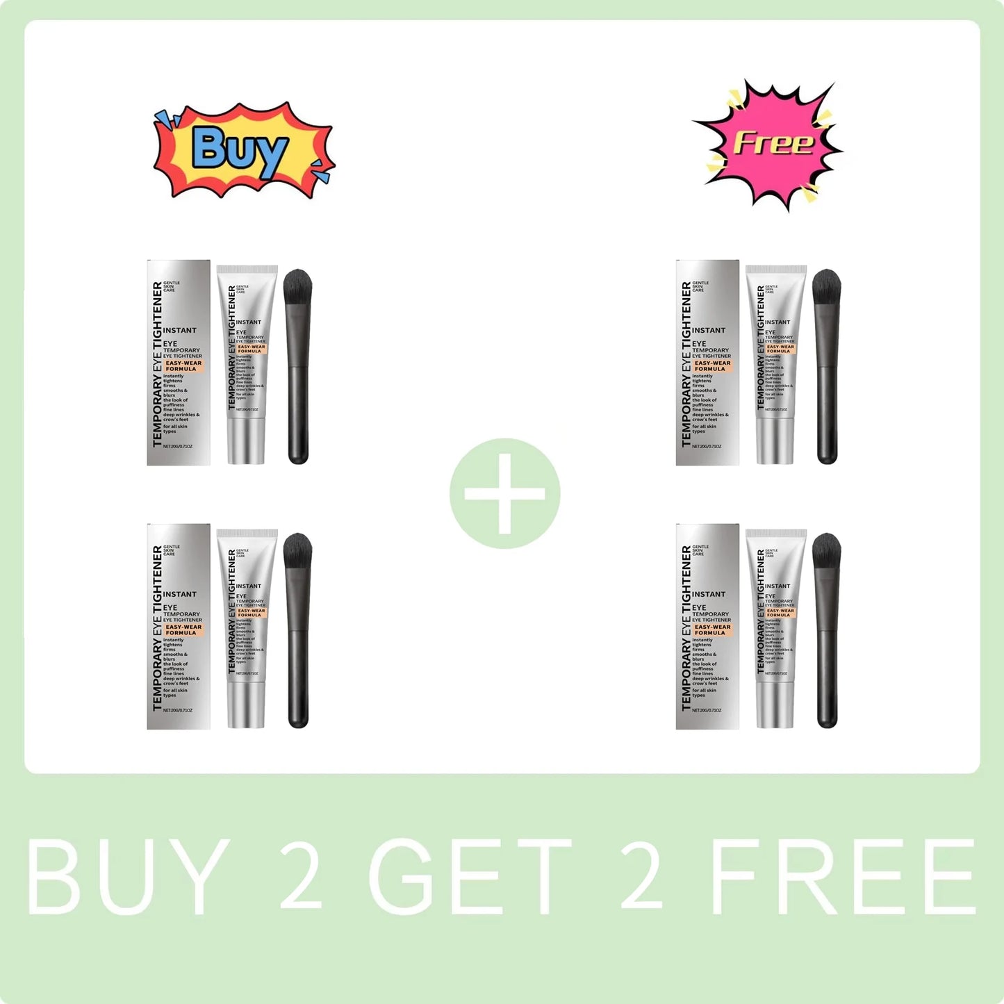 Instant Tighten Eye Cream for Removing Eye Bags Anti Puffiness Dark Circles Removal Firming Increase Elasticity Massage Eye Care Peaceful Pleasures Health and Wellness Buy 2 Get 2 Free