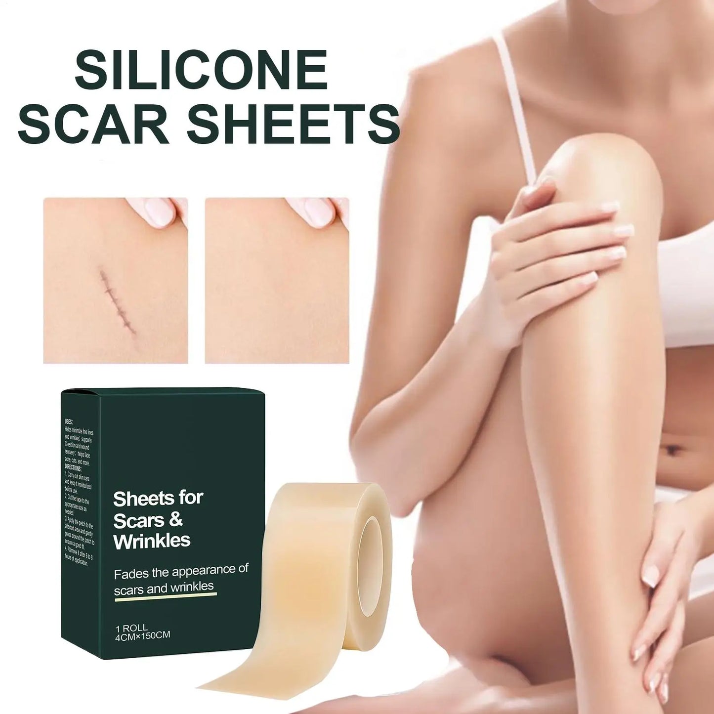 Silicone Scar Sheet Roll 4cm×150cm – Cuttable Skin Care Strip