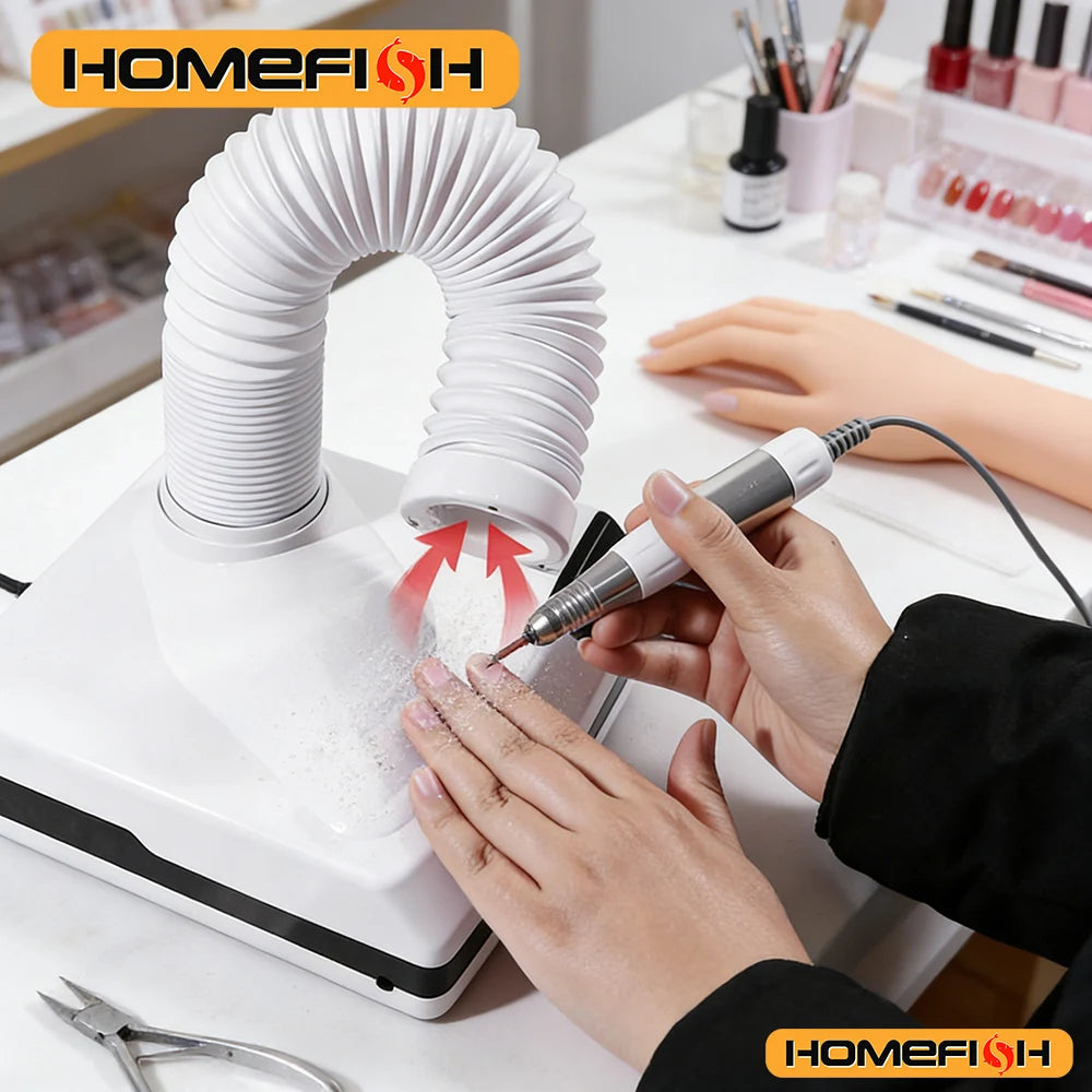 60W Nail Dust Collector Machine | Salon Nail Vacuum Cleaner
