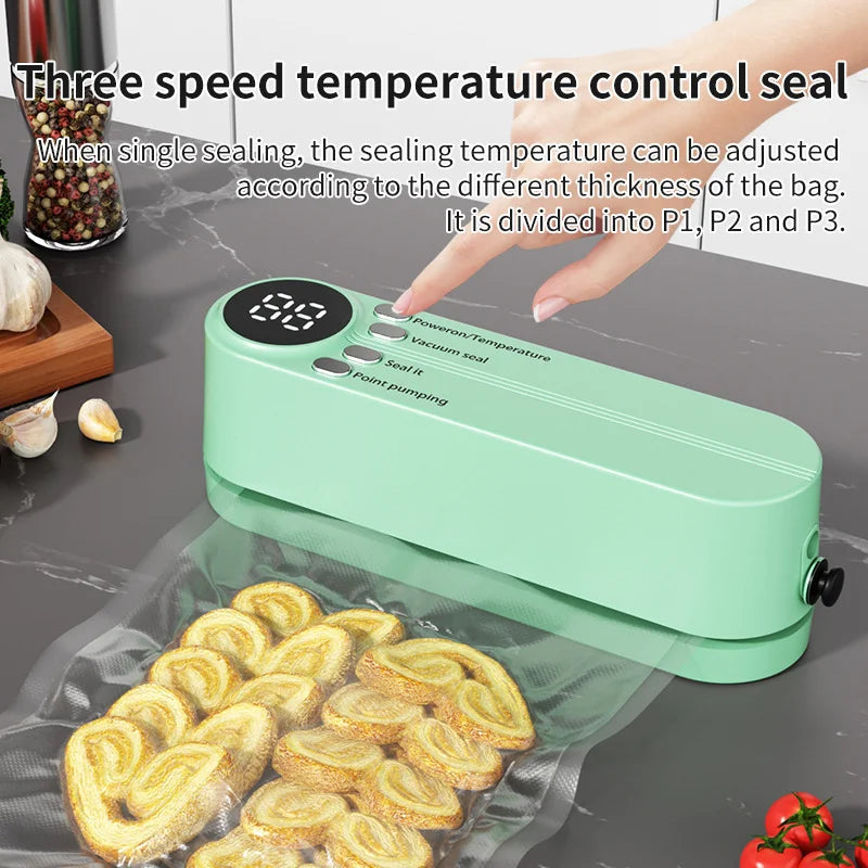 HOMEFISH Mini Wireless Vacuum Sealer | Portable Food Sealer Vacuum Sealer Peaceful Pleasures Health and Wellness